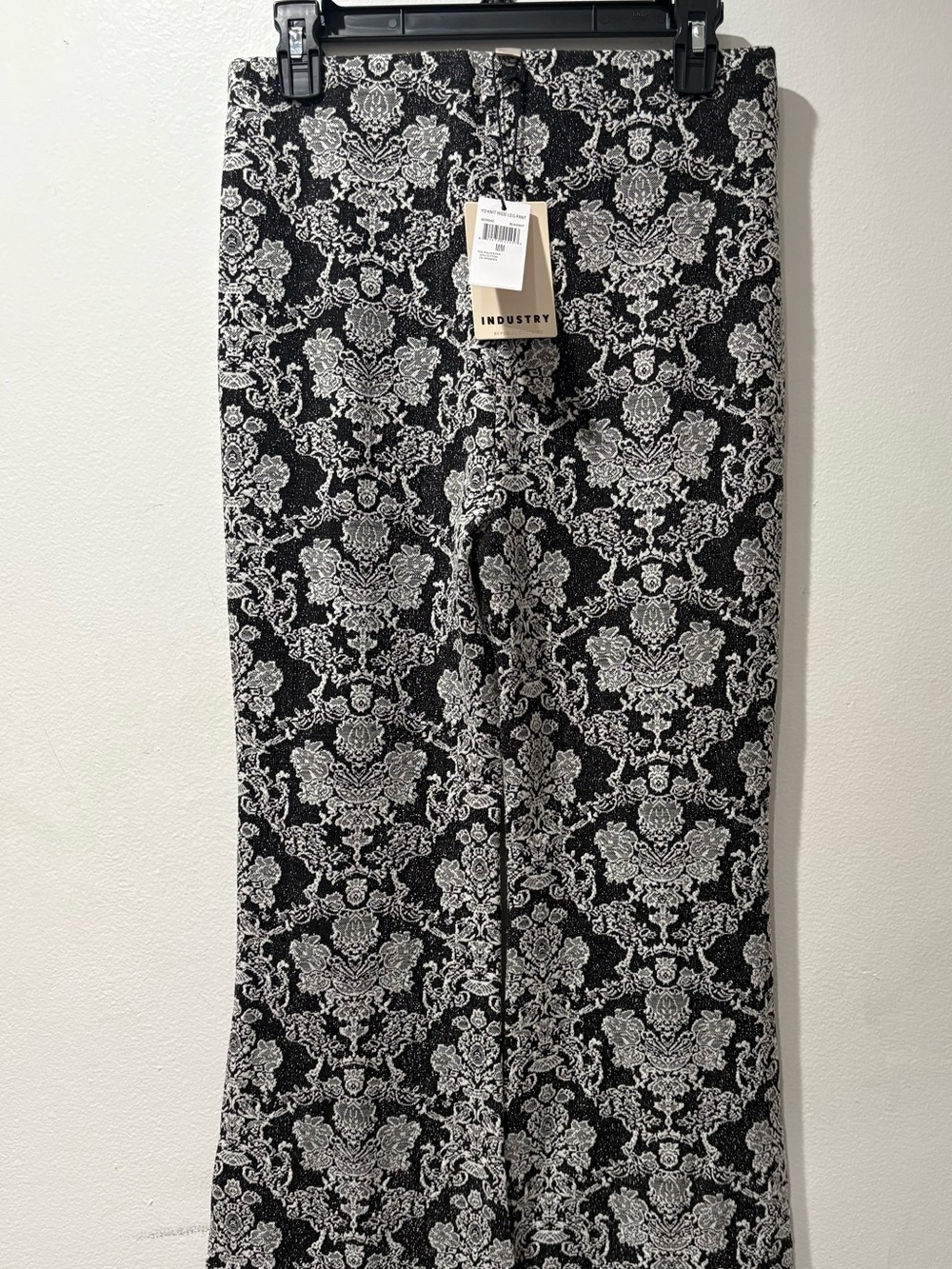 INDUSTRY Black & White Damask Pattern Pants